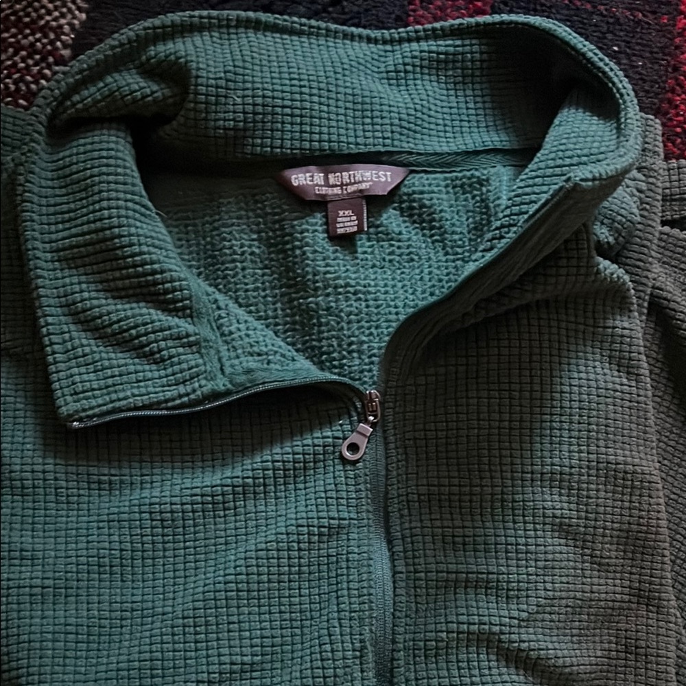 Green Northwest Textured Zip-Up Jacket